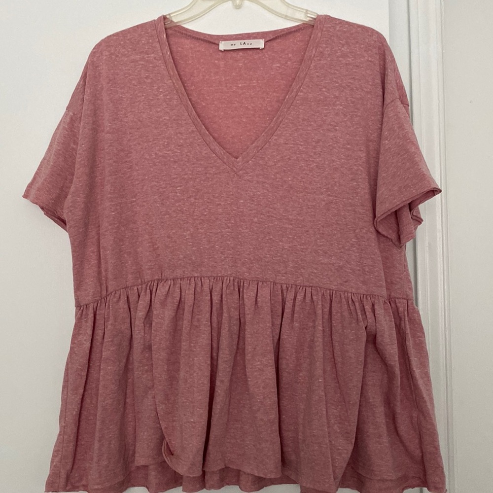 Peplum pink top